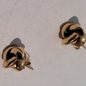 Elegant Gold Plated Knot Earrings